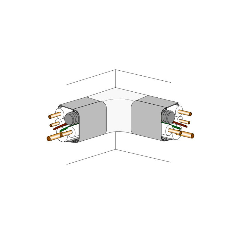 Cot interior 90 grade pentru canal mascare aer conditionat Clima Plus 65x50mm