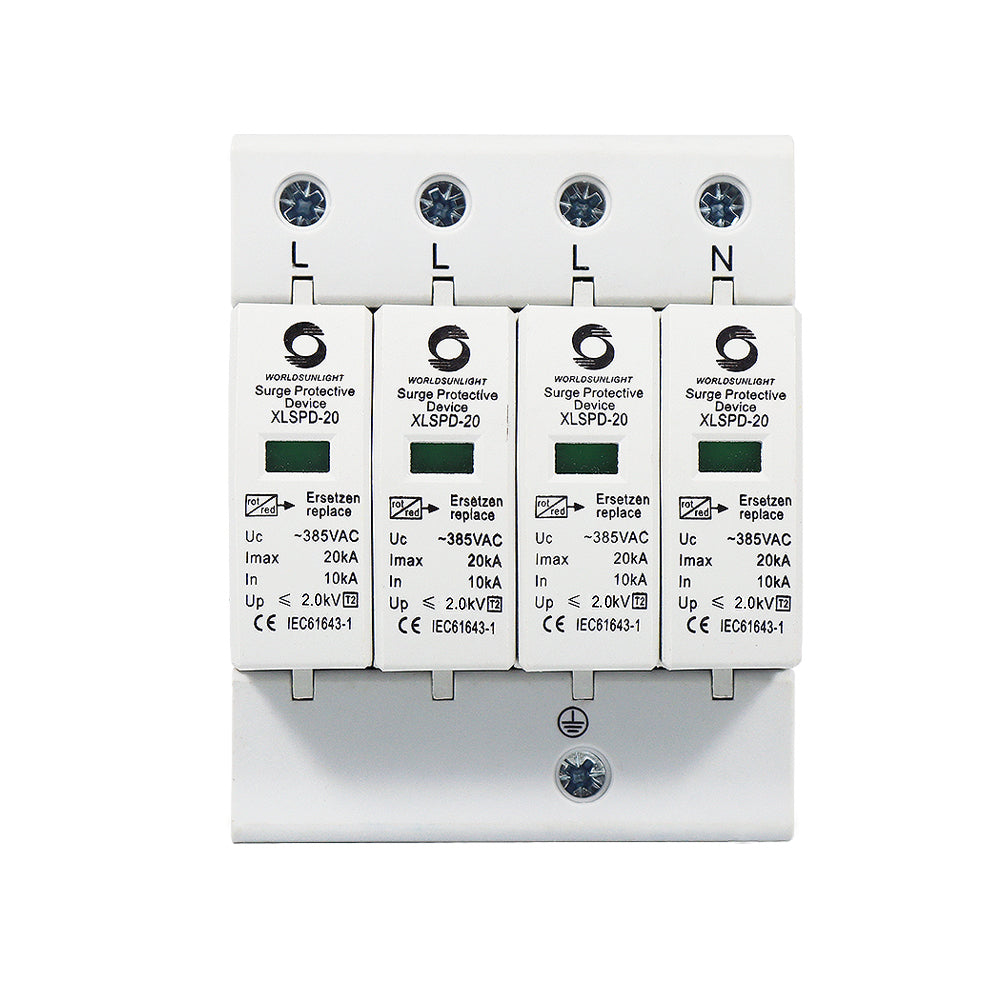 Descarcator supratensiune AC fotovoltaic 385V, protectie 10KA maxim 20KA 4P