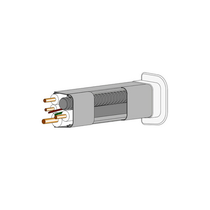 Terminatie decorativa canal mascare aer conditionat alba Clima Plus 65x50mm